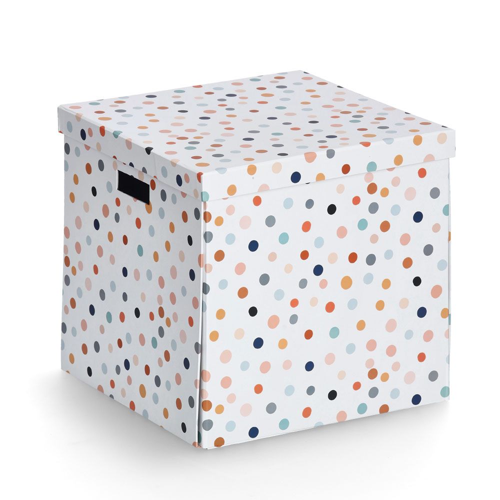 Zeller Kutija za pohranu "Dots", reciklirani karton, 33,5 x 33 x 32 cm slika 3