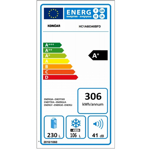 Končar kombinirani hladnjak HC1A60348BFD slika 3