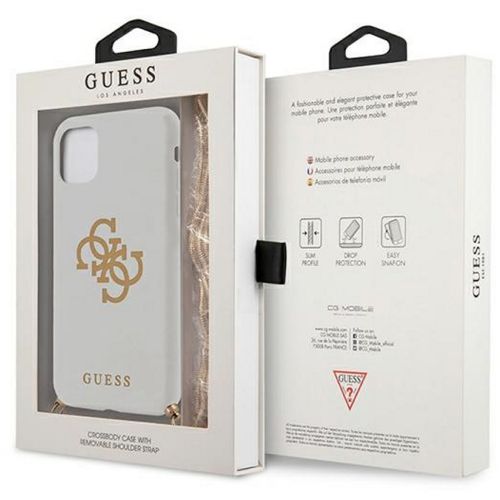 GUESS Futrola za iPhone 12/12 Pro White Gold Chain Collection slika 2