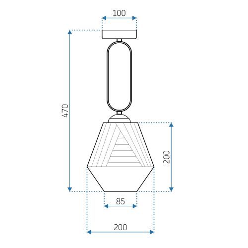 TOOLIGHT Viseća svjetiljka APP1025-1CP slika 13