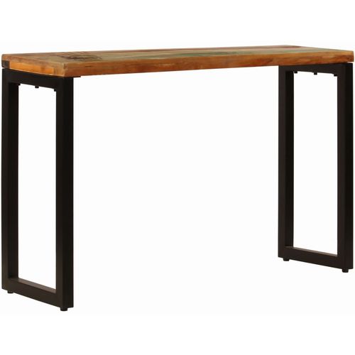 Konzolni stol 120 x 35 x 76 cm masivno obnovljeno drvo i čelik slika 43