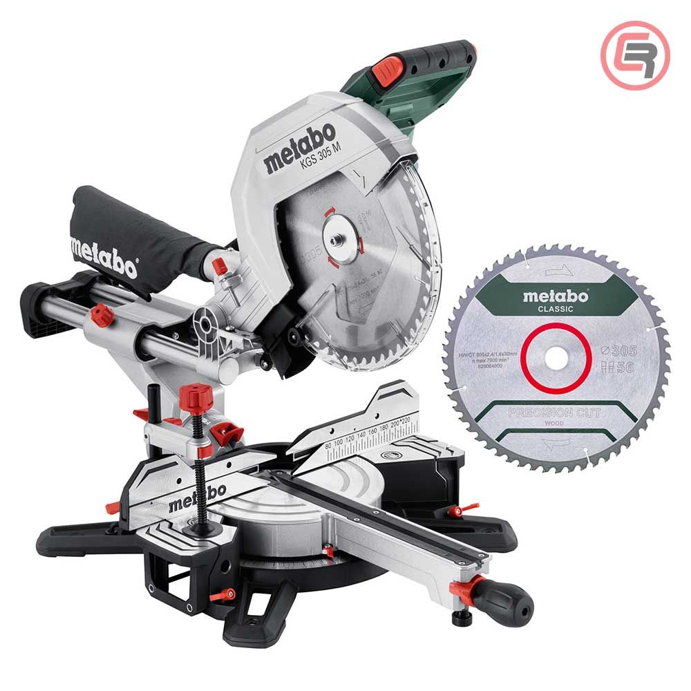 Metabo Pila Kružna KGS 305 M Za Kutno Rezanje Potezna 305 mm / 2,0 kW Sa Dva Lista Pile – 613305900 slika 1