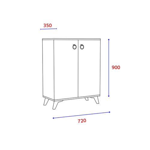 Artes - Atlantic Pine Atlantic Pine Shoe Cabinet slika 5