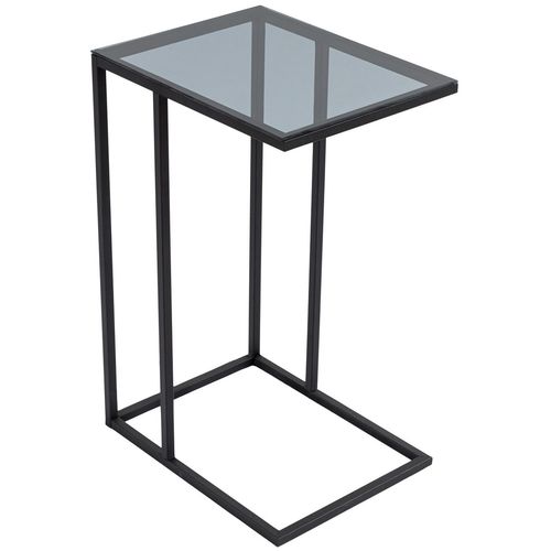 Alaska C - Smoked Glass Black Side Table slika 3