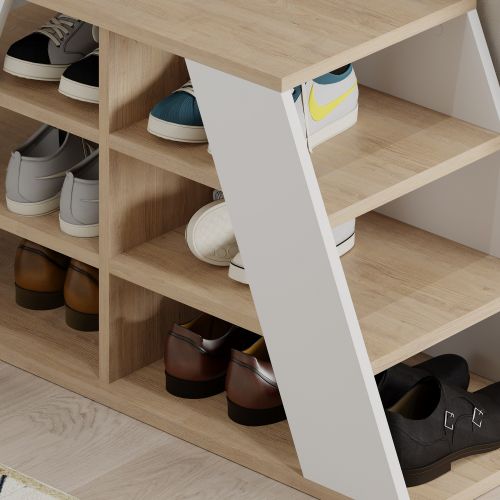 Pyramid Shoe Bench - Oak, White Oak
White Shoe Cabinet slika 4