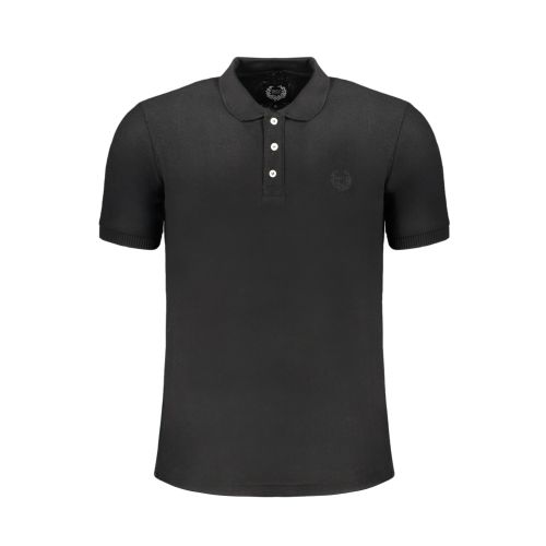 GIAN MARCO VENTURI MEN'S BLACK SHORT SLEEVED POLO SHIRT slika 1