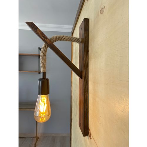 Ahşap Aplik 18 Walnut Wall Lamp slika 7