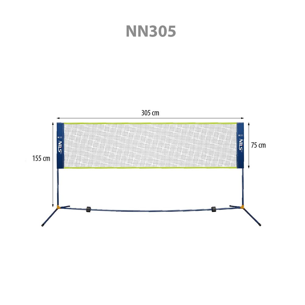 Nn305 mreža za badminton 305 cm potpuno pokrivanje nils slika 4
