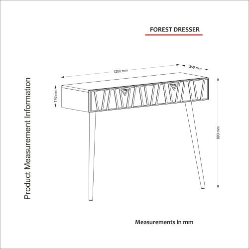 Woody Fashion Stol za posuđe, Orah Tamnozelene, Forest - Walnut, Garden slika 8