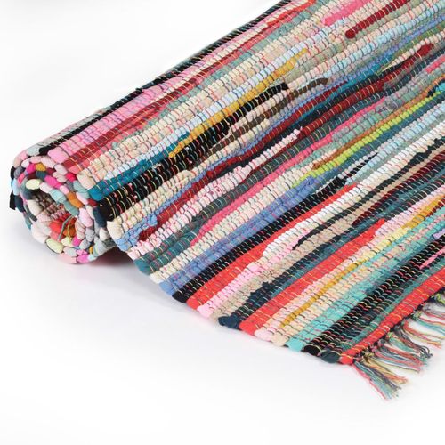 Ručno tkani tepih Chindi od pamuka 200x290 cm raznobojni slika 11
