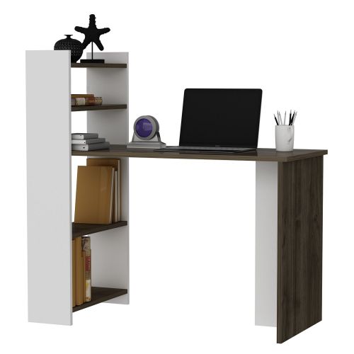 Woody Fashion Studijski stol, Enna - Walnut, White slika 2