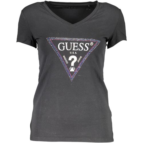 GUESS JEANS WOMEN'S SHORT SLEEVE T-SHIRT BLACK slika 1