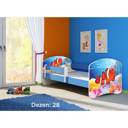 Deciji krevet ACMA II 160x80 + dusek 6 cm BLUE28 slika 1