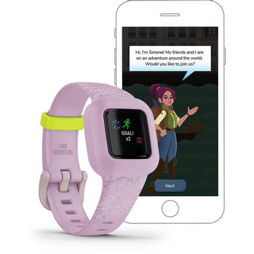 GARMIN Vívofit Jr. 3 SmartWatch Dječji Sat - Lilac Floral slika 3