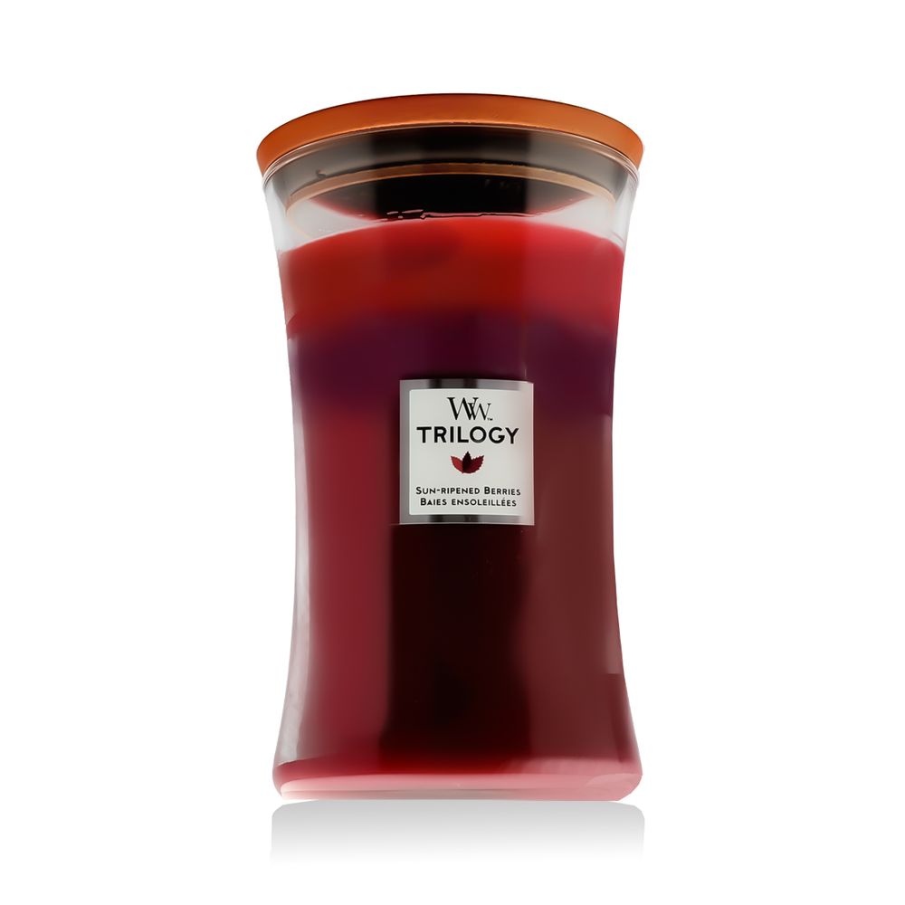 WoodWick Trilogy Large Hourglass Candles Scented candle Sun-Ripened Berries 610 g slika 1