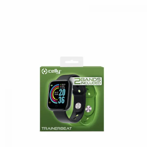 Celly smart band Trainerbeat 1.44" crna + zelena narukvica slika 3