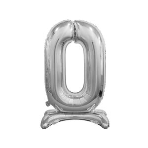 BC-ASS0 Folijski balon sa postoljem 0 Silver 74cm