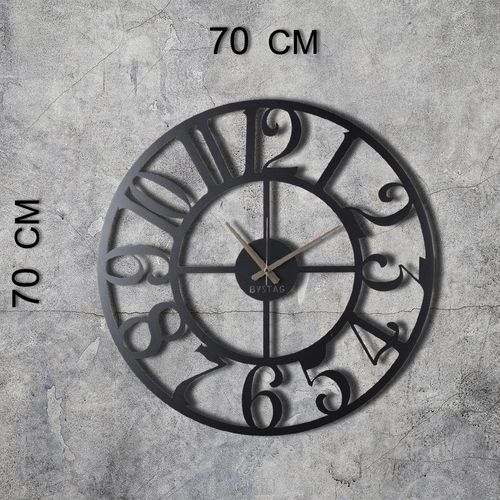 Circle XL Black Decorative Metal Wall Clock slika 6