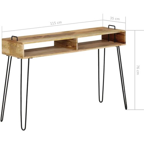 Konzolni stol od masivnog drva manga 115 x 35 x 76 cm slika 50