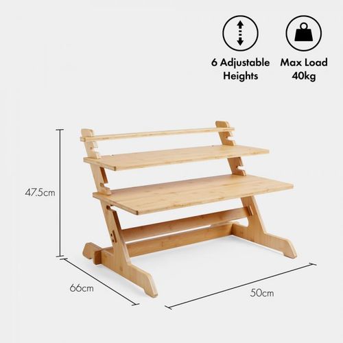 VonHaus Sit-Stand stolić od bambusa slika 6