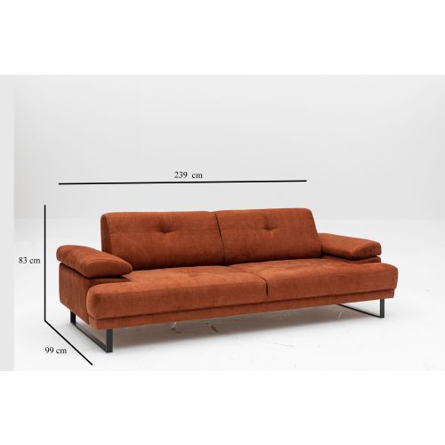 Atelier Del Sofa Trosjed MUSTANG narančasti, Mustang - Orange slika 8