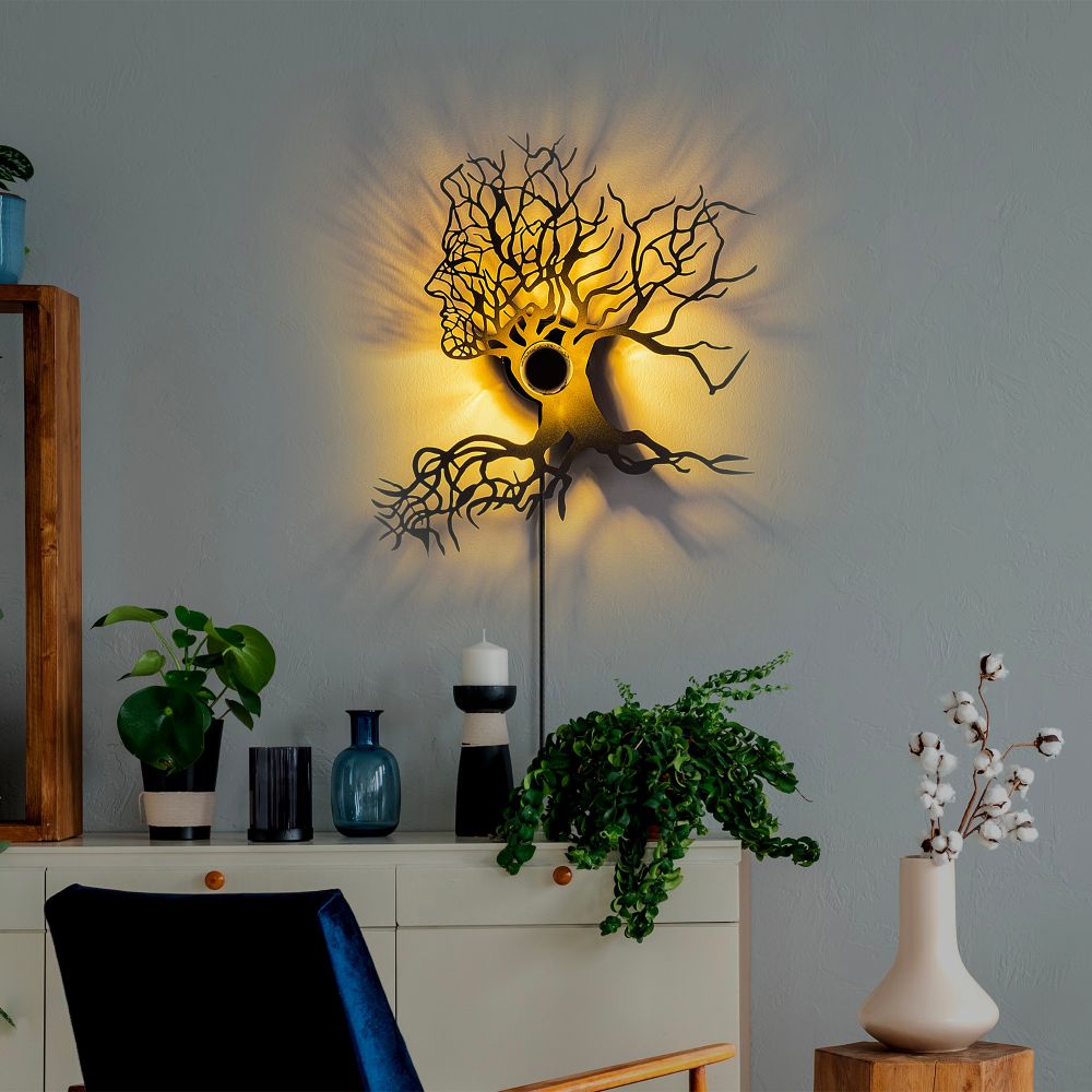 Zidna lampa 'Tree Man' u crnoj boji slika 2