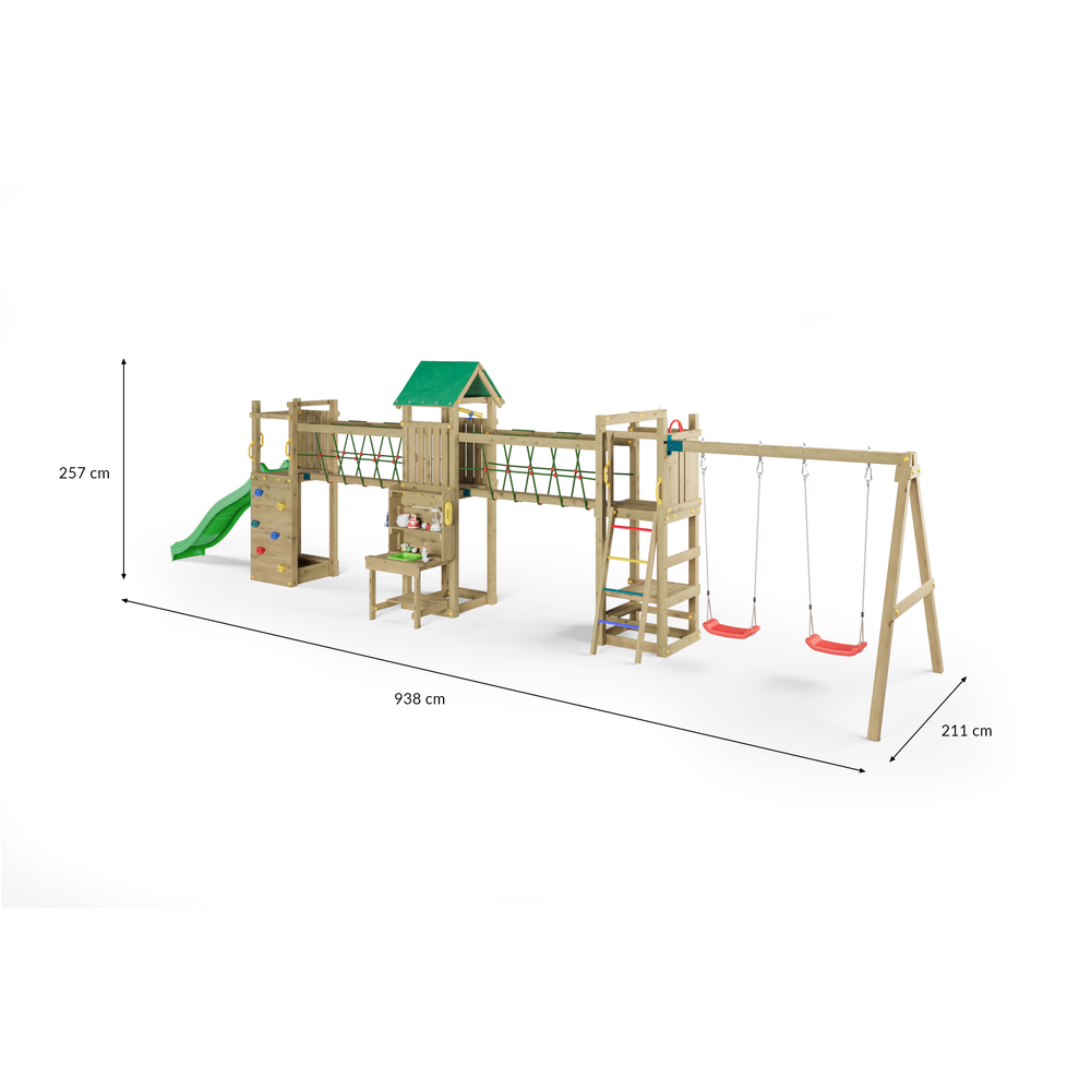 Fungoo set SPACE LONGER - Drveno dječije igralište slika 6