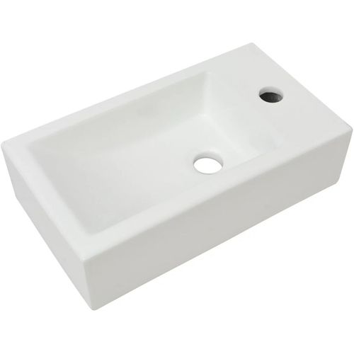 Umivaonik s Otvorom za Slavinu Keramički Bijeli 46x25,5x12 cm slika 17