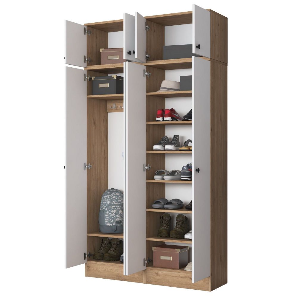 Hall stand EA146 - 3883, boja / nijanse orah, bijela slika 6
