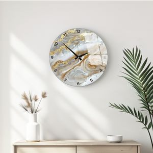 Decorative glass wall clock Huhu351 - 40 x 40, colour: multicolor