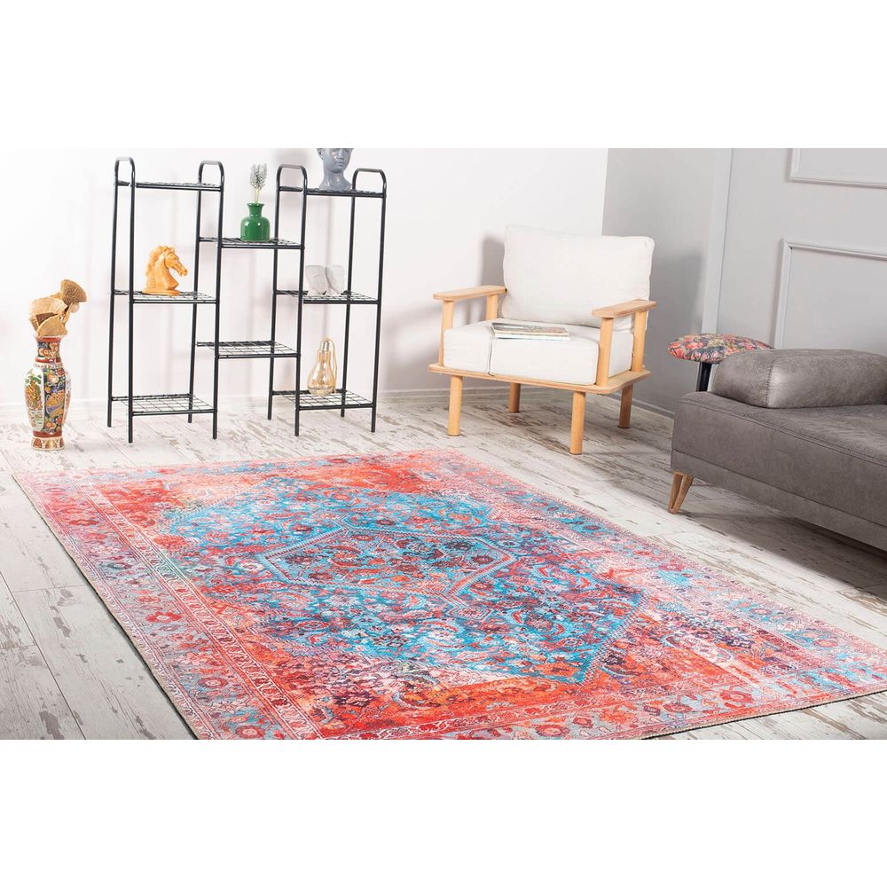 Višebojni Hodnički Tepih Fusion Chenille - Crveni AL 228 (75 x 150 cm) slika 1