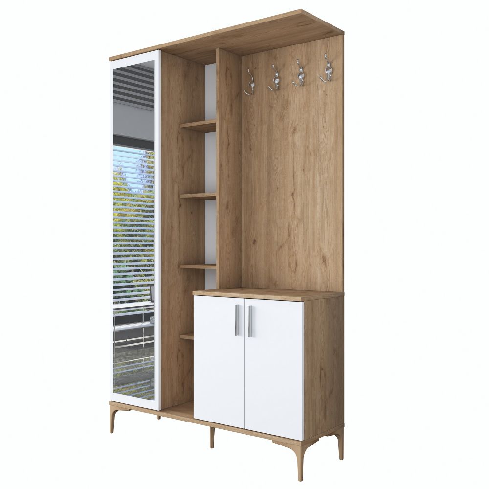 Bijeli Hodnik Ormar EA109 - 2695 Walnut slika 7