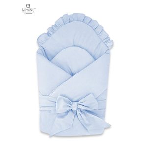 MimiNu jastuk za nošenje s mašnom i volanom Royal Baby Plava