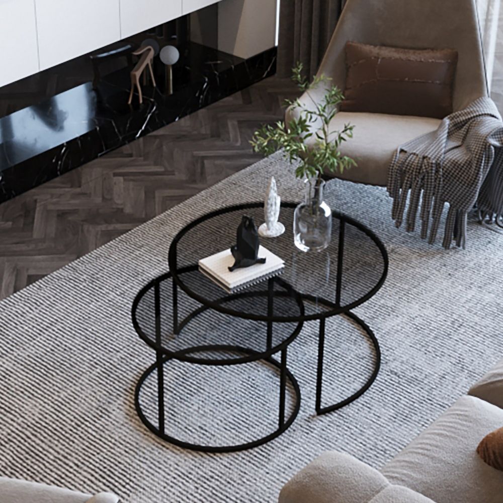 Set stolova za gniježđenje Tokyo - Black Black (2 komada) slika 2