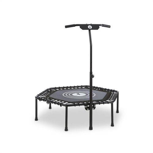 KLARFIT Jumpanatic fitness, trampolin 44“ / 112 cm Ø, ručka, sklopiv, crna boja slika 9