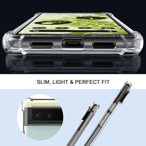 Techsuit Shockproof Clear Silicone prozirna maskica otporna na udarce za Google Pixel 6 Pro slika 2