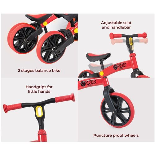 Yvolution Velo Junior Balans Bicikl Crveni slika 2