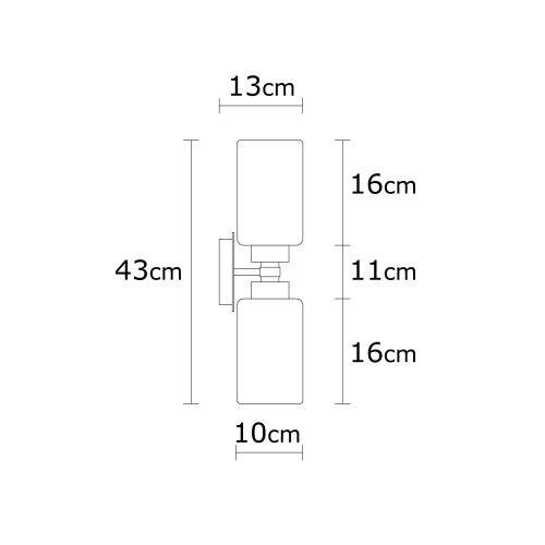 Opviq Balcova - N-347 Srebrna Zidna Lampa slika 3