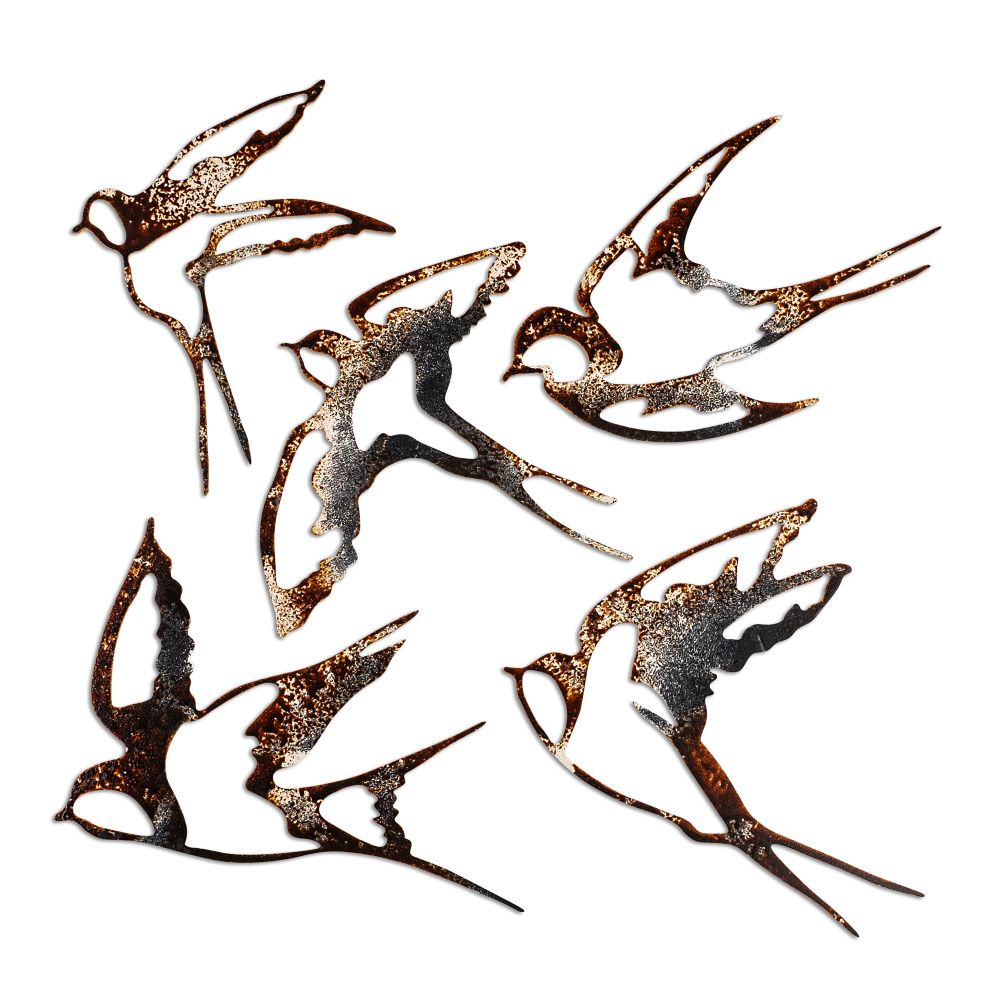 Dekorativni Metalni Zidni Ukras 'Birds-2' u Više Boja slika 6