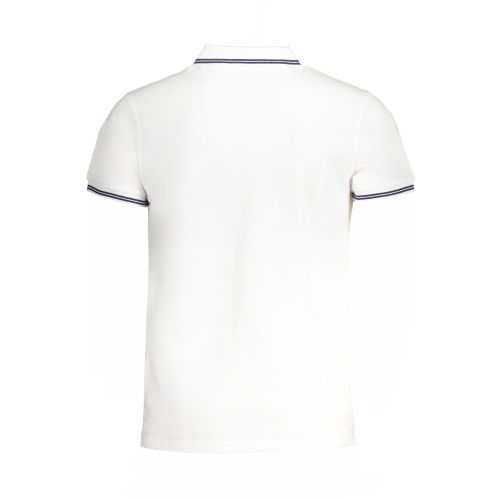 CAVALLI CLASS MEN'S WHITE SHORT SLEEVED POLO SHIRT slika 2