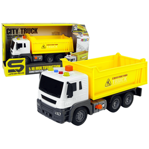 Građevinski kamion s prikolicom 1:16 žuti