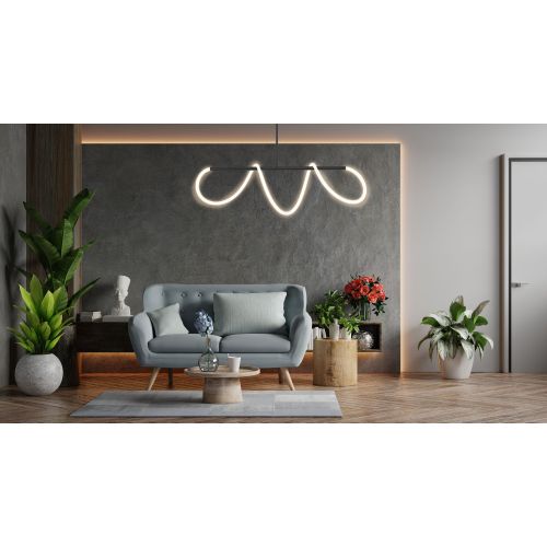 LED stropna svjetiljka App856-CP Long Black slika 2