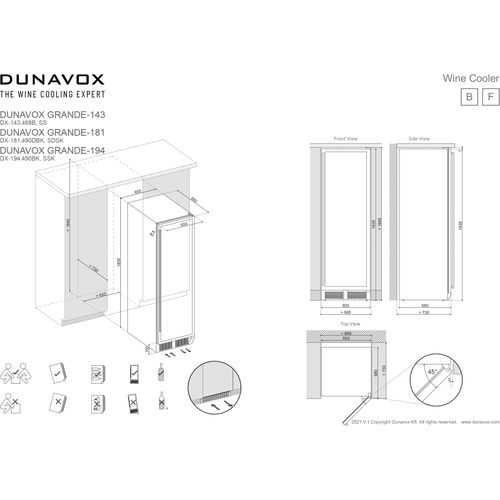 DX-143.468SS DUNAVOX vinska vitrina slika 7