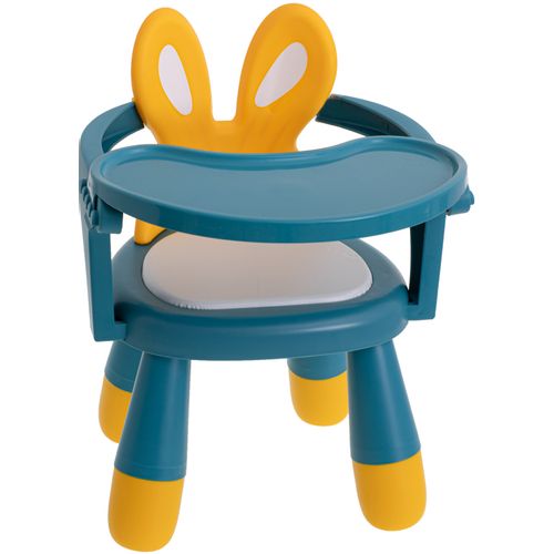 Stolica za hranjenje i igranje žuto-plava slika 2