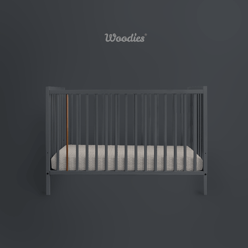 Woodies krevetić Stardust Cot anthracite  slika 3