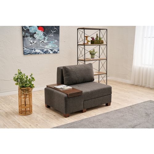 Perenna Linen Left - Anthracite Anthracite 1-Seat Sofa-Bed slika 2