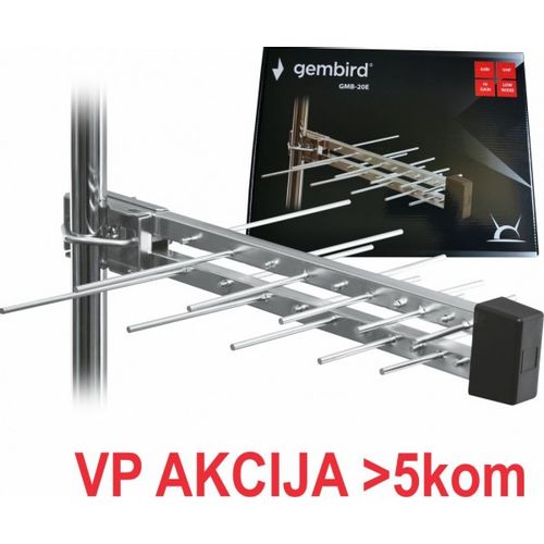 GMB-20E sa kutijom **Gembird Antena Loga UHF sa RF-Konektorom, 20elemenata, duzina 39cm, 6dB alu 609 slika 2