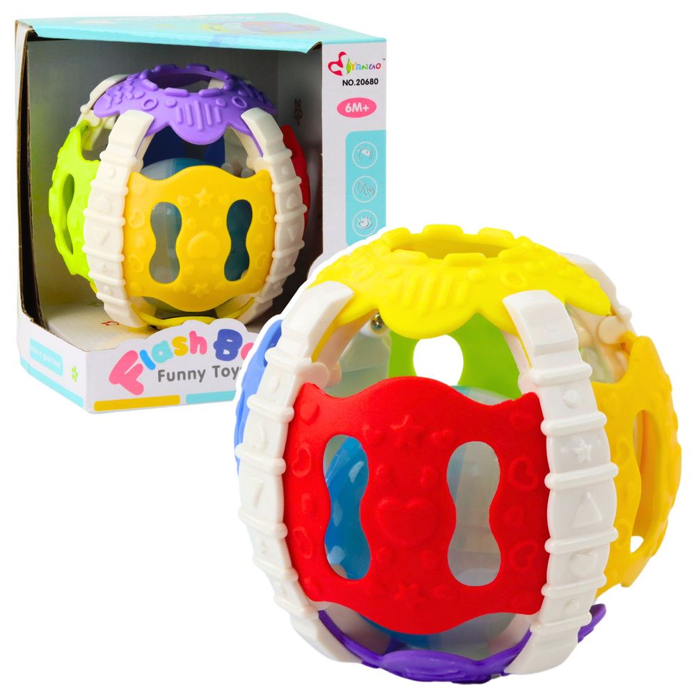 Senzorna lopta za bebe, gumena svjetla, zvukovi šareni slika 1