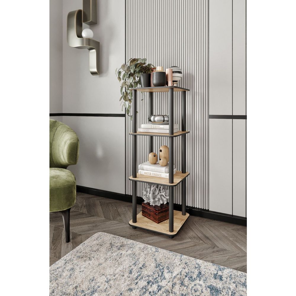  Bookshelf Bookcase 4-Story Square, colour Oak slika 1