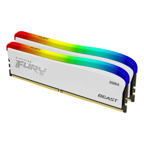 Kingston KF432C16BWAK2/16 16GB(2x8GB) FURY Beast White RGB SE Memorija slika 1